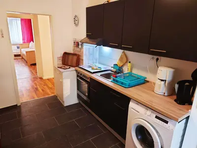 Küche/Küchenzeile in der Unterkunft Ruhige Monteurwohnung Freiberg