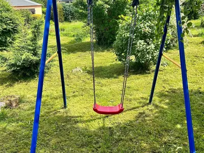 Ein Kinderspielbereich in der Unterkunft Schlossblick und Komfort in Stolpen