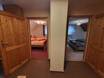 Ein Bett oder Betten in einem Zimmer der Unterkunft Ferienhaus Sonnenblick Schmilka