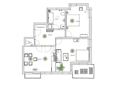 Grundriss der Unterkunft PINEAPPLE APARTMENTS - Zwinger VIII - 85qm - 1x free parking