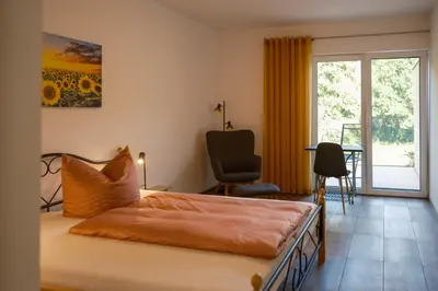 Ein Bett oder Betten in einem Zimmer der Unterkunft Ferien & Fasten Pension Haus am Picho