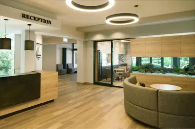 Ein Sitzbereich in der Unterkunft RESIDENZ AM BERG