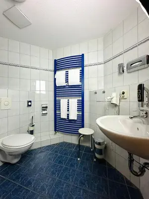 Ein Badezimmer in der Unterkunft Familienapartment Münzgasse mit Blick zur Frauenkirche
