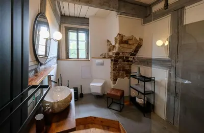 Ein Badezimmer in der Unterkunft Renaissance Fachwerkhaus