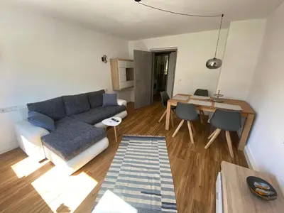Ein Sitzbereich in der Unterkunft Ferienwohnungen im Gästehaus der Villa Wilisch