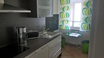 Küche/Küchenzeile in der Unterkunft DD-Apartment Löbtau 1