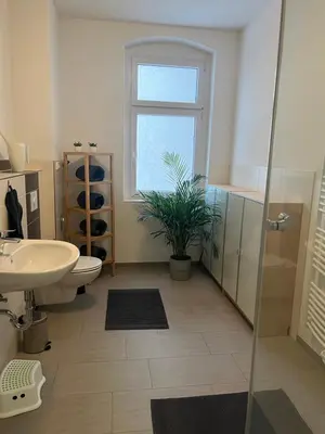 Ein Badezimmer in der Unterkunft Bergstadtwohnung