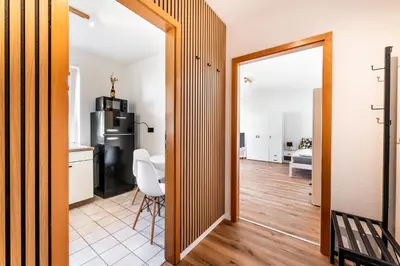 Küche/Küchenzeile in der Unterkunft MonteurWohnung DresdnerBlick