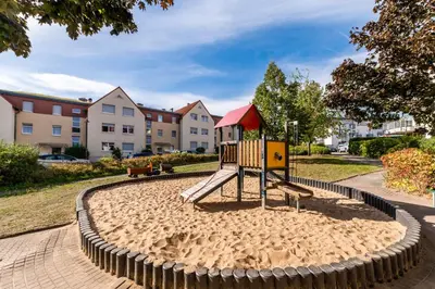 Ein Garten an der Unterkunft MonteurWohnung DresdnerBlick