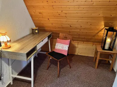 Grundriss der Unterkunft Urige Berghütte mit Kamin und Sauna im Erzgebirge nahe Schwarzwassertal
