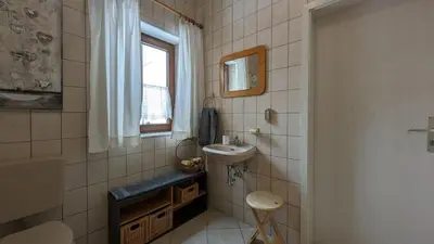 Ein Badezimmer in der Unterkunft Dresden, Ferienwohnung 