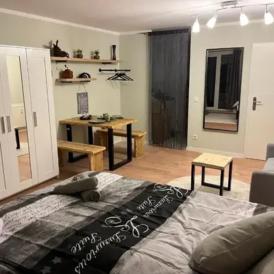 Studio an der Elbe mit Balkon