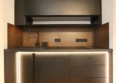 Küche/Küchenzeile in der Unterkunft Loft Apartment mit großer Badewanne B