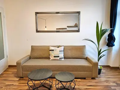 Ein Sitzbereich in der Unterkunft Zentrales 2 Raum Apartment
