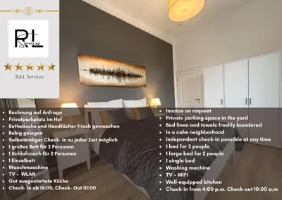 Ein Zertifikat, Auszeichnung, Logo oder anderes Dokument, das in der Unterkunft Wohnung in Radebeul ausgestellt ist