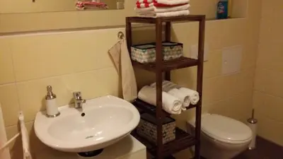Ein Badezimmer in der Unterkunft Ferienwohnung Paschke Chemnitz Schönau