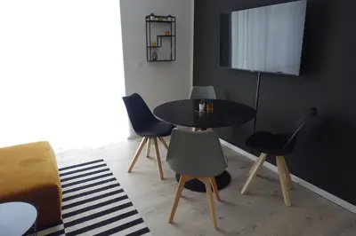 Ein Sitzbereich in der Unterkunft Apartment Annett