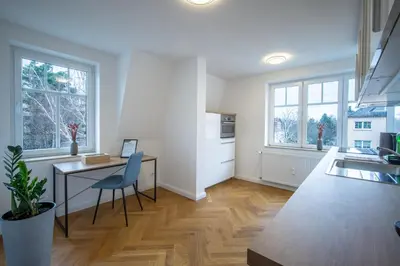 Küche/Küchenzeile in der Unterkunft CoView - Design Apartment - 2 Schlafzimmer - Küche - Highspeed Wlan