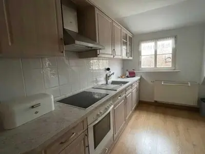 Küche/Küchenzeile in der Unterkunft Ferienwohnung 