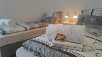 Ein Bett oder Betten in einem Zimmer der Unterkunft Traumschlösschen EG
