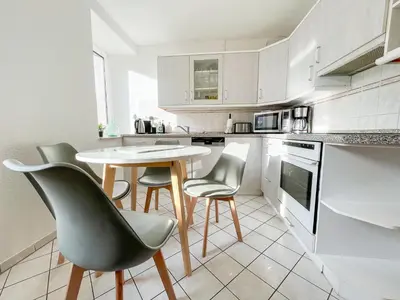 Küche/Küchenzeile in der Unterkunft MonteurWohnung Wilsdruff - App 1