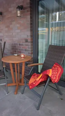 Ein Patio oder anderer Außenbereich in der Unterkunft Ferienapartments Pension Elsternest