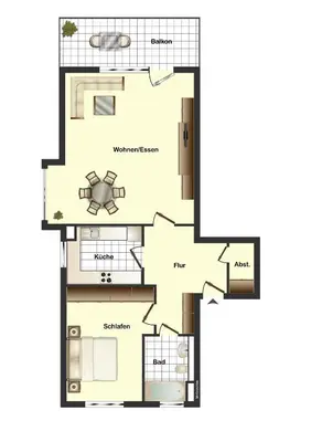 Grundriss der Unterkunft Ferienwohnung Bärensteinblick
