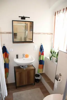 Ein Badezimmer in der Unterkunft Ferienwohnung am Windberg