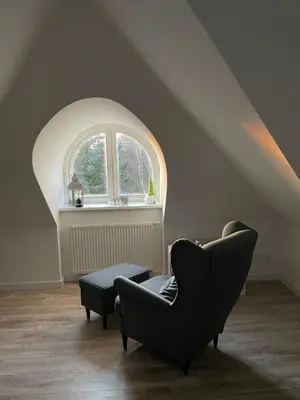 Ein Sitzbereich in der Unterkunft Apartment ELBHIRSCH im beliebten Villenviertel Weißer Hirsch