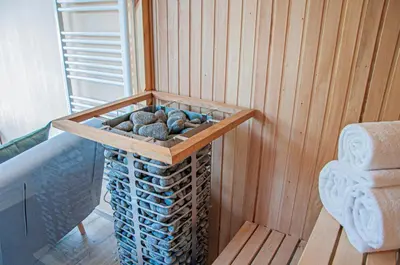 Ein Sitzbereich in der Unterkunft Haus Pittiplatsch