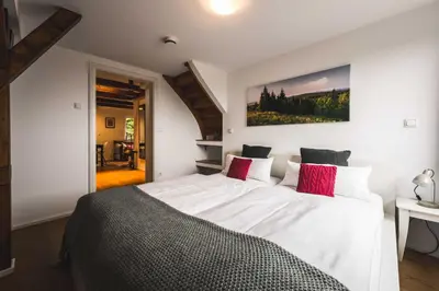 Ein Bett oder Betten in einem Zimmer der Unterkunft Ahornallee
