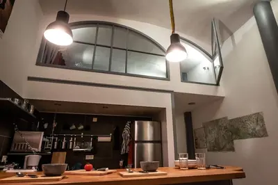 Küche/Küchenzeile in der Unterkunft FERIEN-LOFT