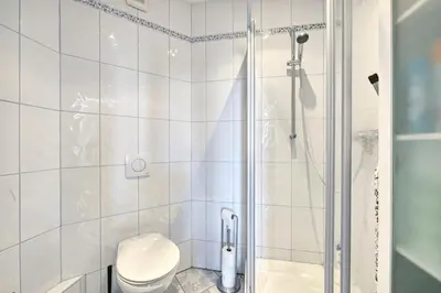 Ein Badezimmer in der Unterkunft Dresden City Apartment, zentral & ruhig