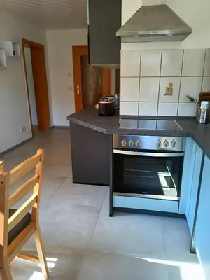 Küche/Küchenzeile in der Unterkunft Ferienwohnung Wandersfreud