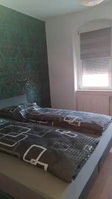 Ein Bett oder Betten in einem Zimmer der Unterkunft 2-Raumwohnung in Dresden