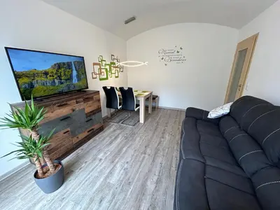 TV/Unterhaltungsangebot in der Unterkunft Ruhige Maisonettewohnung auf dem Kaßberg