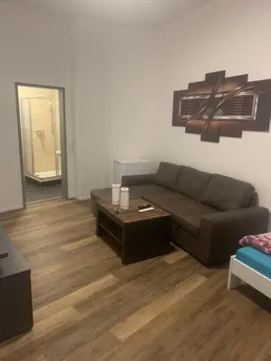 Ein Sitzbereich in der Unterkunft Stay Zentral Dresden