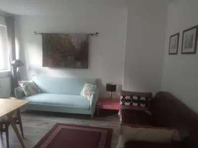Ein Sitzbereich in der Unterkunft ELBENLAND SÄCHSISCHE SCHWEIZ II - Komfortable 2-Raum-Wohnung im Herzen der sächsischen Schweiz