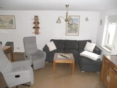 Ein Sitzbereich in der Unterkunft Ferienhaus am Ringweg