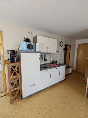 Küche/Küchenzeile in der Unterkunft Ferienwohnung Abendschein
