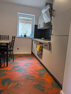 Küche/Küchenzeile in der Unterkunft Brick House