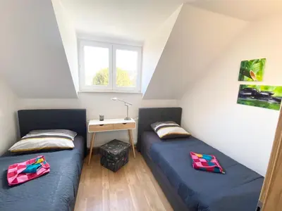 Ein Sitzbereich in der Unterkunft Ferienwohnungen Grimma 6
