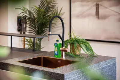 Grundriss der Unterkunft EDLER WOHNRAUM Schloßteich-Suite 3 SZ mit zwei Balkonen, Kaffeevollautomat, Kamin, Klima, Lift & zwei Parkplätzen