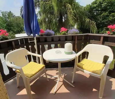 Ein Balkon oder eine Terrasse in der Unterkunft Ferienwohnung Ankert
