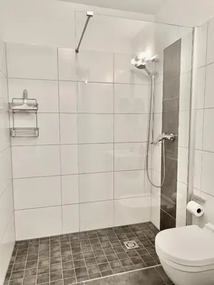 Ein Badezimmer in der Unterkunft FeWo am Zwinger