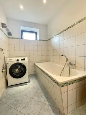 Ein Badezimmer in der Unterkunft Ferienwohnung am Rathaus