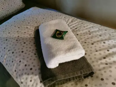 Ein Bett oder Betten in einem Zimmer der Unterkunft Ferienhaus Emilia