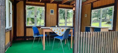 Ein Garten an der Unterkunft Zum Jagdsteinblick