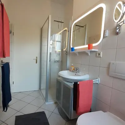 Ein Badezimmer in der Unterkunft Gästewohnung zum Heiligen Grund