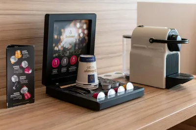 Kaffee-/Teezubehör in der Unterkunft Star G Hotel Premium Dresden Altmarkt
